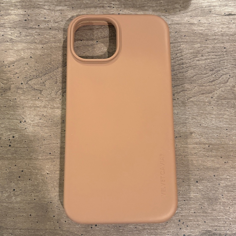 Velvet Caviar iPhone 14 Phone Case, Brown/Dark Tan color